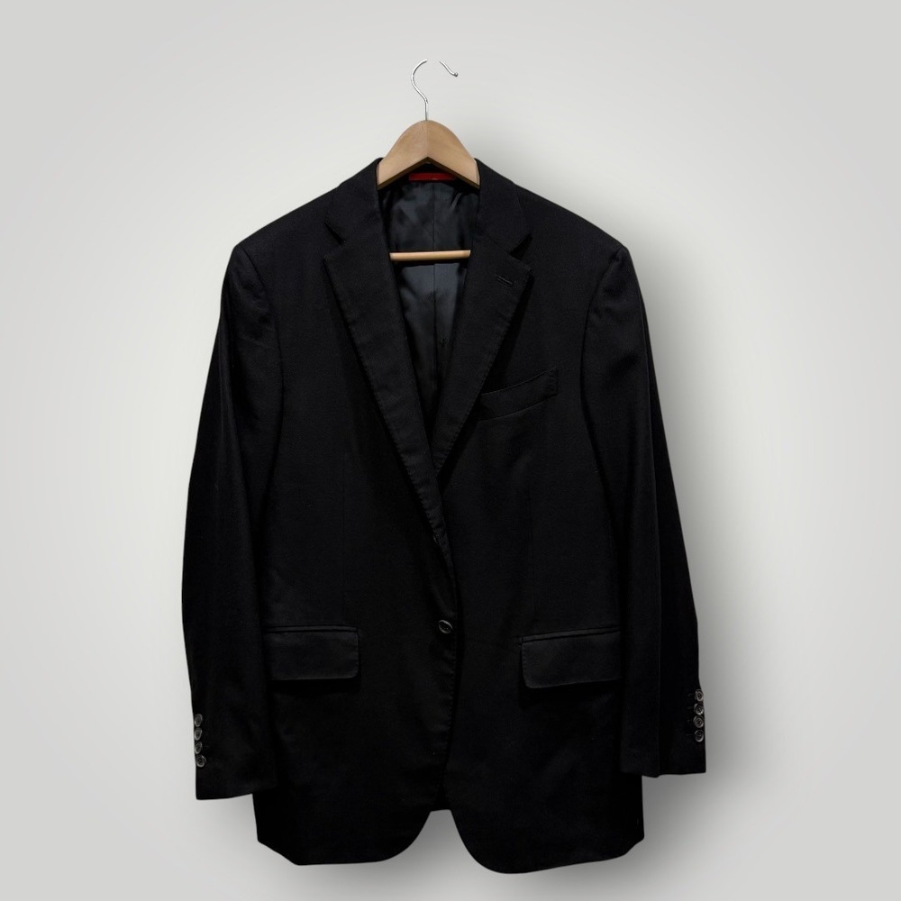 Isaia Napoli Mens Black 100% Cashmere Aquacashmere Blazer Sport Coat IT52 US42R